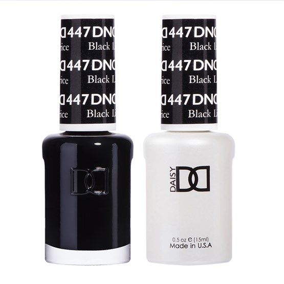 DND Duo Gel & Nail Polish Set 2x 15ml - Licorice #447