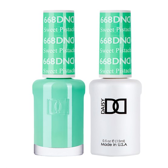DND Duo Gel & Nail Polish Set 2x 15ml - Sweet Pistachia #668