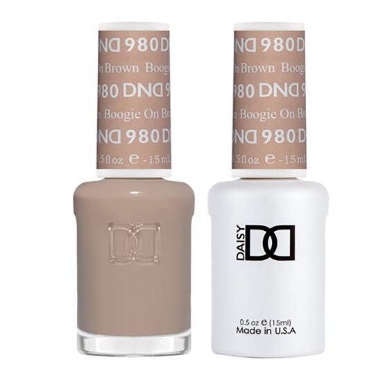DND Duo Gel & Nail Polish Set 2x 15ml - Boogie On Brown #980