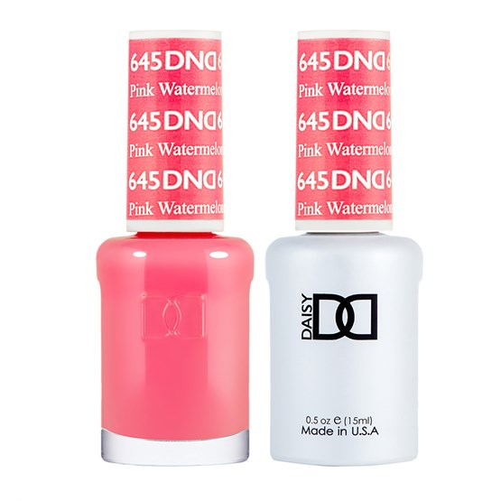 DND Duo Gel & Nail Polish Set 2x 15ml - Pink Watermelon #645
