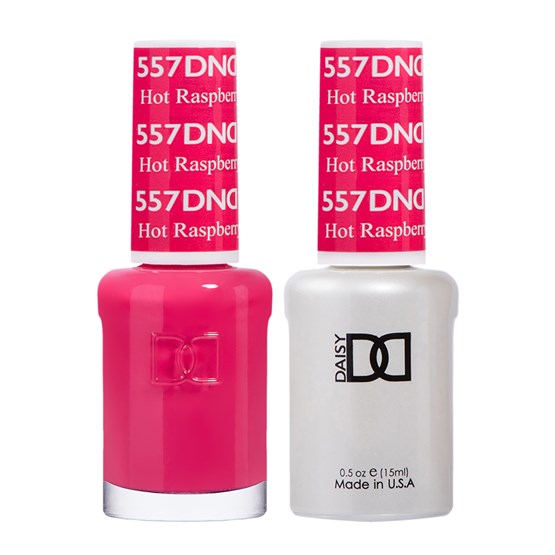 DND Duo Gel & Nail Polish Set 2x 15ml - Hot Raspberry #557