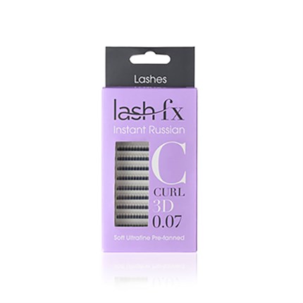 Lash FX Pre Fanned Instant Russians - 0.07 C Curl 3D - 11mm