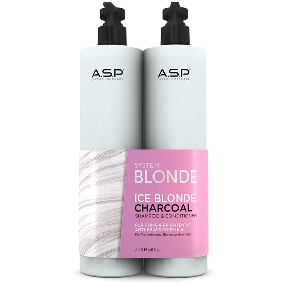 A.S.P System Blonde Ice Blonde Charcoal Duo 1 Litre