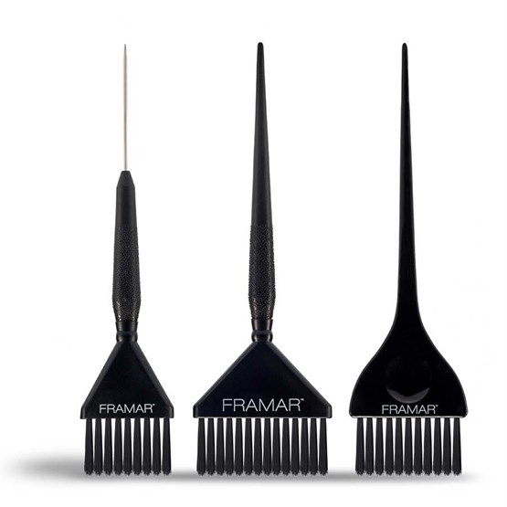 Framar Family Pack Brush Set - Black (3 Pack)