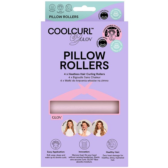 GLOV COOLCURL™ Heatless Pillow Rollers 4pk - Pink