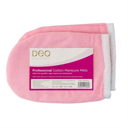 Deo Cotton Manicure Mitts - Pink