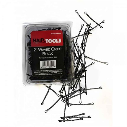 Hair Tools Waved Grips 2 inch Pk500 - Black