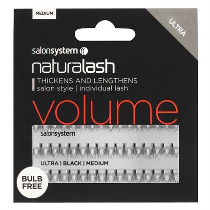 Salon System Naturalash Individual Lashes Ultra Black - Medium (Volume)