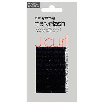 Salon System Marvelash Silky Lash Extensions J Curl 0.20 (Volume) - Black Assorted