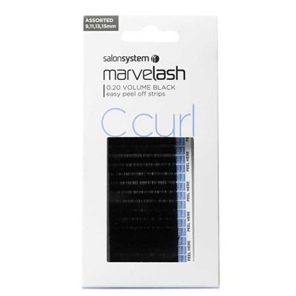 Salon System Marvelash Lash Extensions C Curl 0.20 (Volume) - Assorted (9,11,13, 15mm)