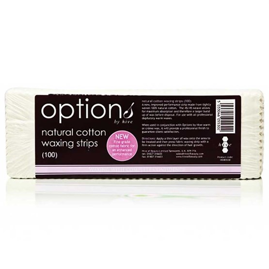 Hive Natural Cotton Waxing Strips Pk100