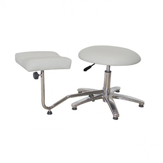 HOF Skinmate Gas Lift Pedicure Stool White