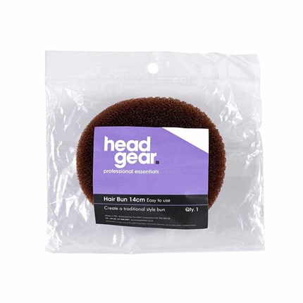 Head-Gear Hair Bun Ring - 14cm Brown
