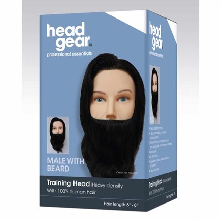Head-Gear Mens Training Head with Beard