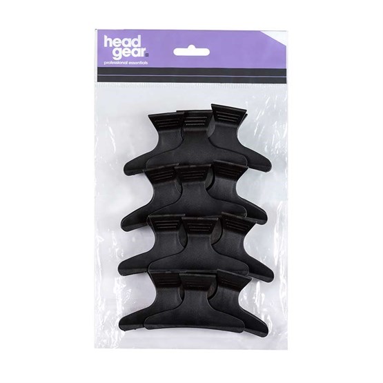 Head-Gear Butterfly Clamps Small Pk12 - Black