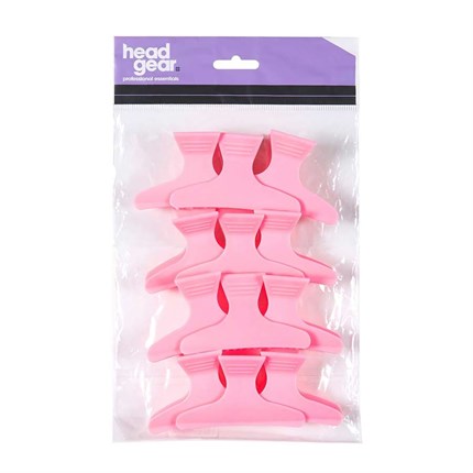 Head-Gear Butterfly Clamps Small Pk12 - Pink
