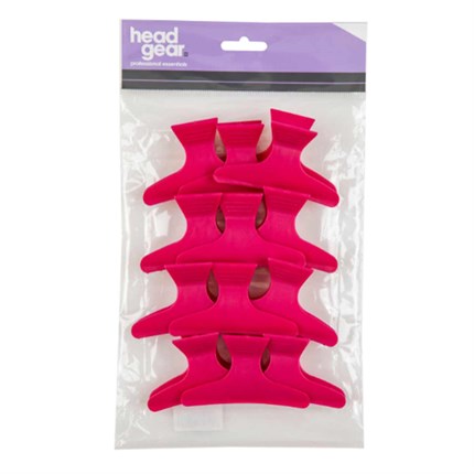 Head-Gear Butterfly Clamps Large Pk12 - Deep Pink