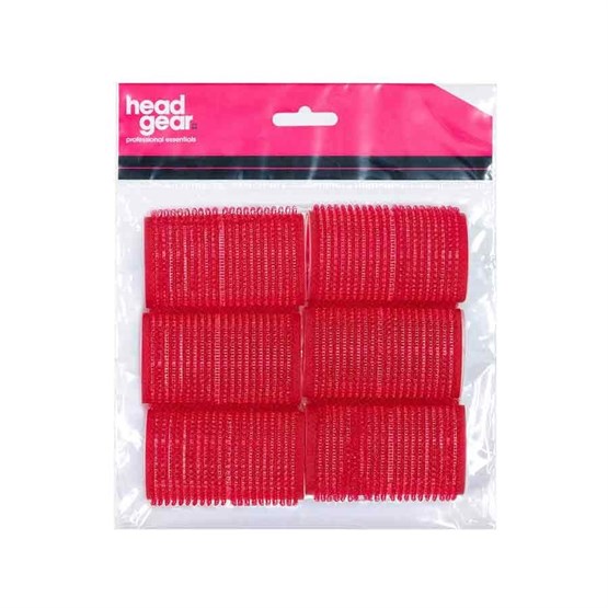 Head-Gear Velcro Rollers - Red Pk6 (36mm)