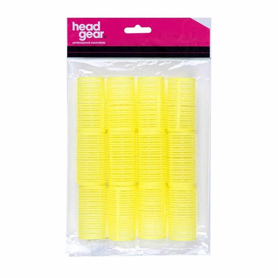 Head-Gear Velcro Rollers - Yellow Pk12 (32mm)