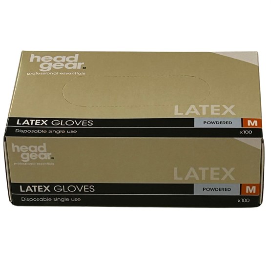 Qualatex Latex Disposable Powdered Gloves Box 100 - Medium