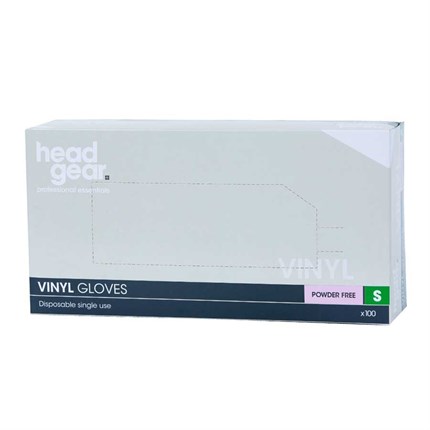 Head-Gear Vinyl Disposable Powder Free Gloves Box 100 - Large