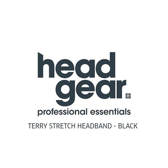 Head-Gear Terry Stretch Headband - Black