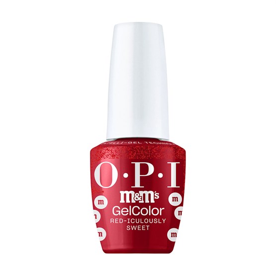 OPI x M&M's Gelcolor HEMA-Free 15ml - Red-iculously Sweet
