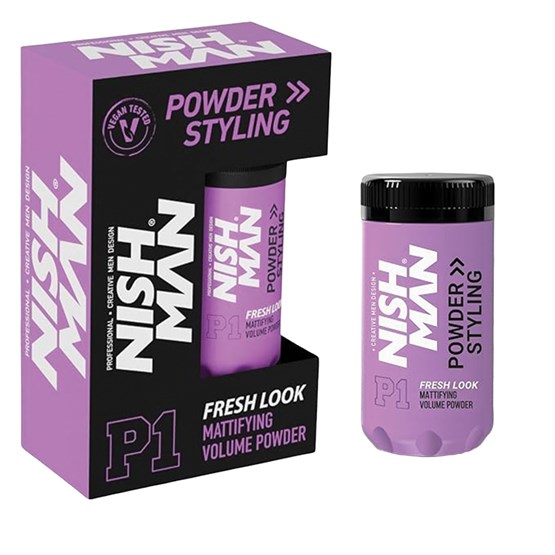 Nishman Hair Styling Mattifying Volume Powder Wax 20g - P1 Fresh Look