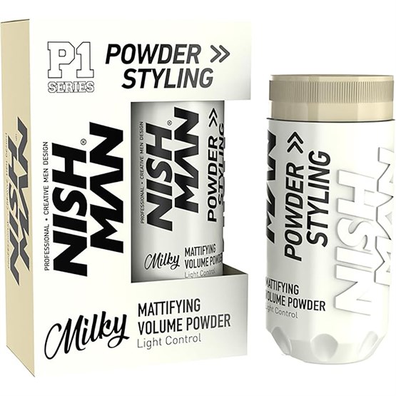 Nishman Hair Styling Mattifying Volume Powder Wax 20g - P1 Milky