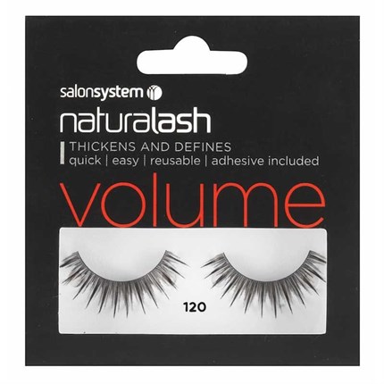 Salon System Naturalash Strip Lashes - 120 Black (Volume)