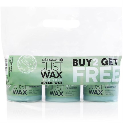 Salon System Just Wax - Creme Wax (Tea Tree) 3x450g