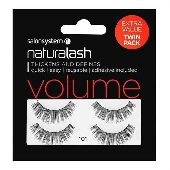 Salon System Naturalash Strip Lashes (Extra Value Twin Pack) - 101 Black