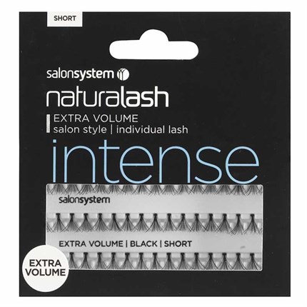 Salon System Naturalash Individual Lashes Flare Black - Short Extra Volume (Intense)