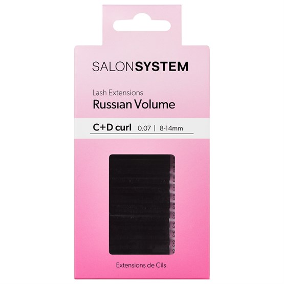 Salon System Marvelash Russian 0.07 C & D Double Layer Assorted - Black