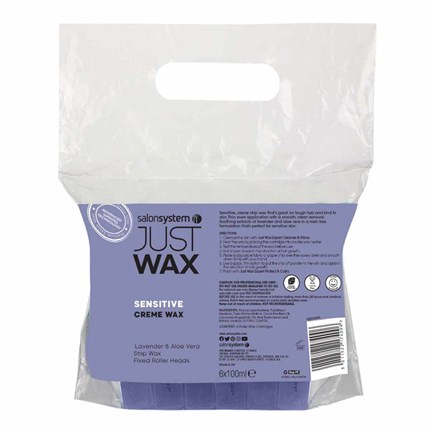 Salon System Just Wax Sensitive Lavender Cartridge Roller Wax 6 x 100ml