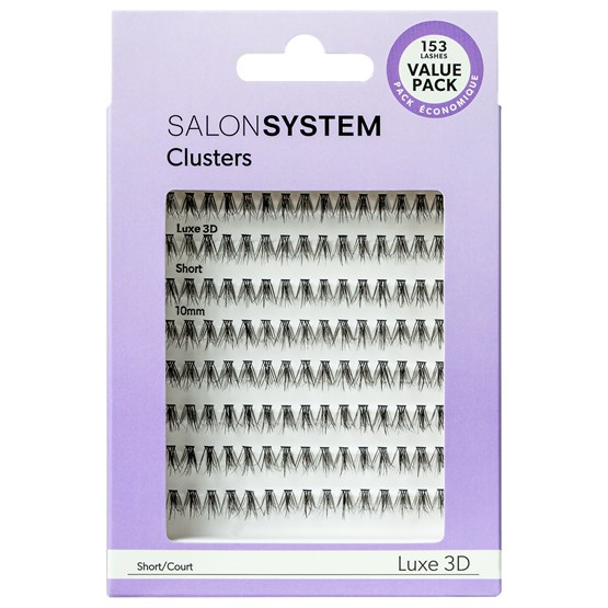 Salon System Cluster Lashes Luxe 3D Extra Value Pack - Short