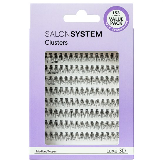 Salon System Cluster Lashes Luxe 3D Extra Value Pack - Medium