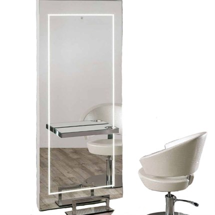 Salon Ambience Precious Styling Unit - Glass Shelf + Footrest
