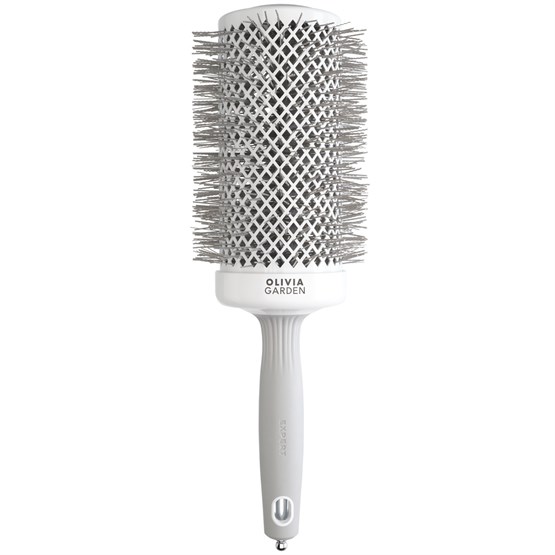 Olivia Garden Expert Blowout Speed Wavy Bristles White & Grey 65mm
