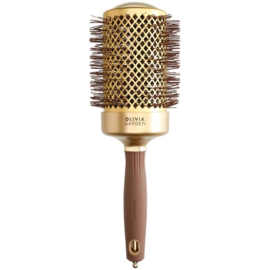 Olivia Garden Expert Blowout Shine Wavy Bristles Gold & Brown 65mm