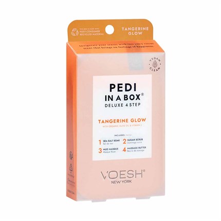 Voesh 4 Step Pedi In A Box - Tangerine Glow