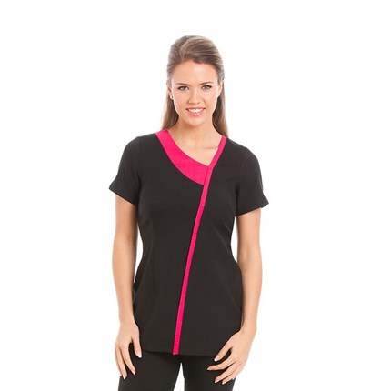 Gear Havana Black Tunic with Pink Stripe - Size 14
