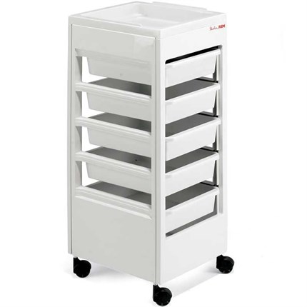REM Studio Beauty Trolley (with Flat Top) - White