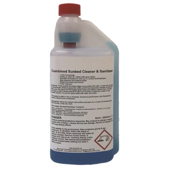 Bliss Combined Sunbed Cleaner & Sanitiser Concentrate 1 Litre