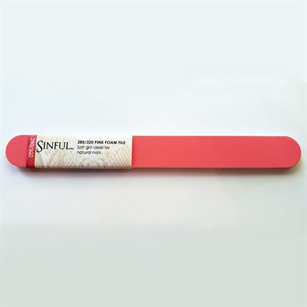 Sinful Pink 280/320 Grit Foam File - Single