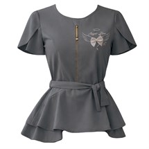 Angel-Bow Kiera Classic Charcoal Grey Top