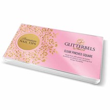 Glitterbels Clear Pinched Square Tips - 500pcs