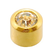 Caflon Gold Mini Bezel Set Birthstone - April