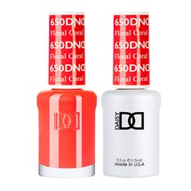 DND Duo Gel & Nail Polish Set 2x 15ml - Foral Coral #650