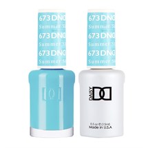 DND Duo Gel & Nail Polish Set 2x 15ml - Summer Sky #673